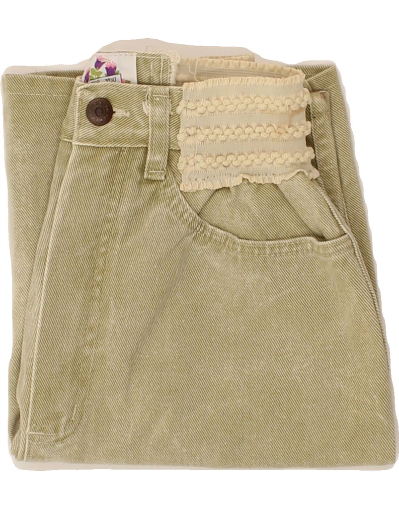 VINTAGE Womens Denim Skirt W32 Large Beige Vintage Vintage and Second-Hand Vintage from Messina Hembry 