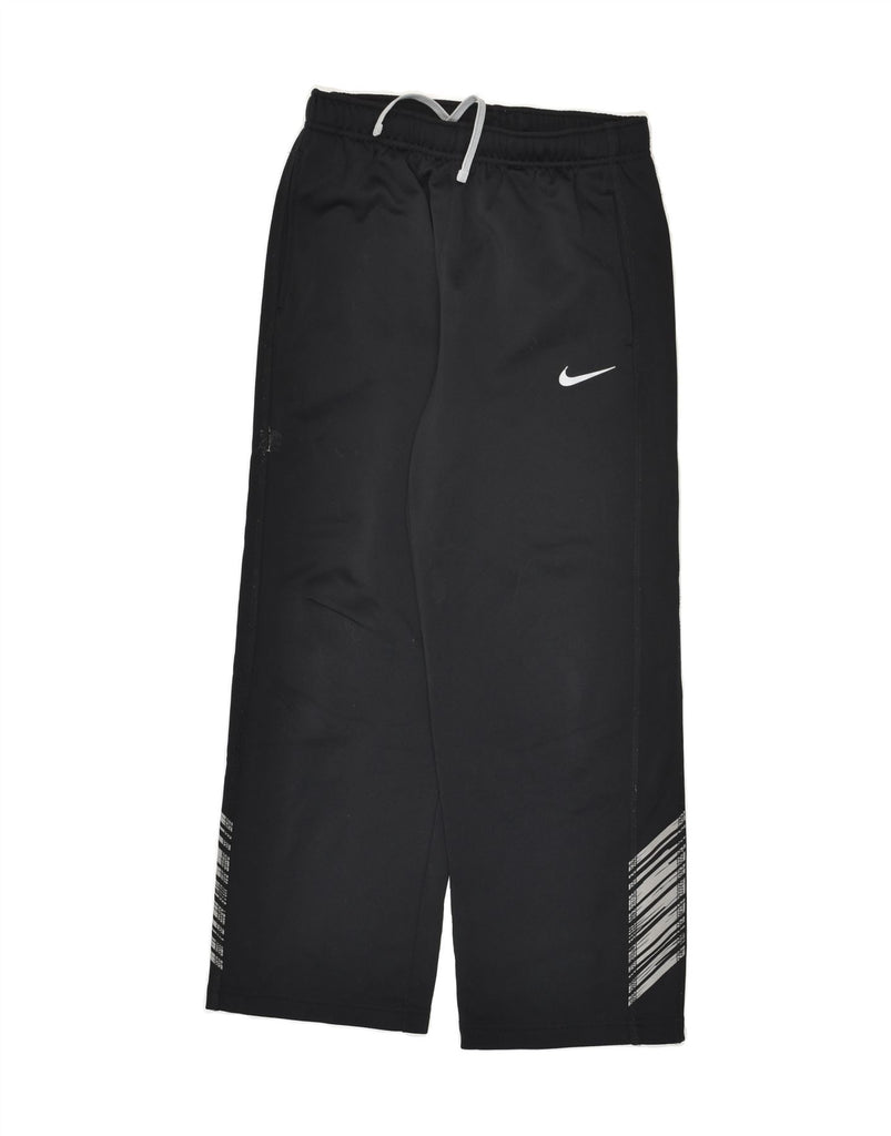 NIKE Boys Therma-Fit Tracksuit Trousers 12-13 Years Large Black Polyester | Vintage Nike | Thrift | Second-Hand Nike | Used Clothing | Messina Hembry 