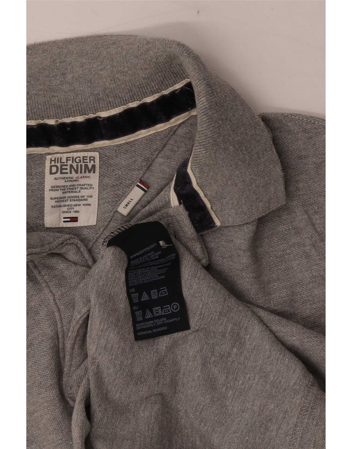 Tommy Hilfiger Mens Polo Shirt Small Grey Cotton