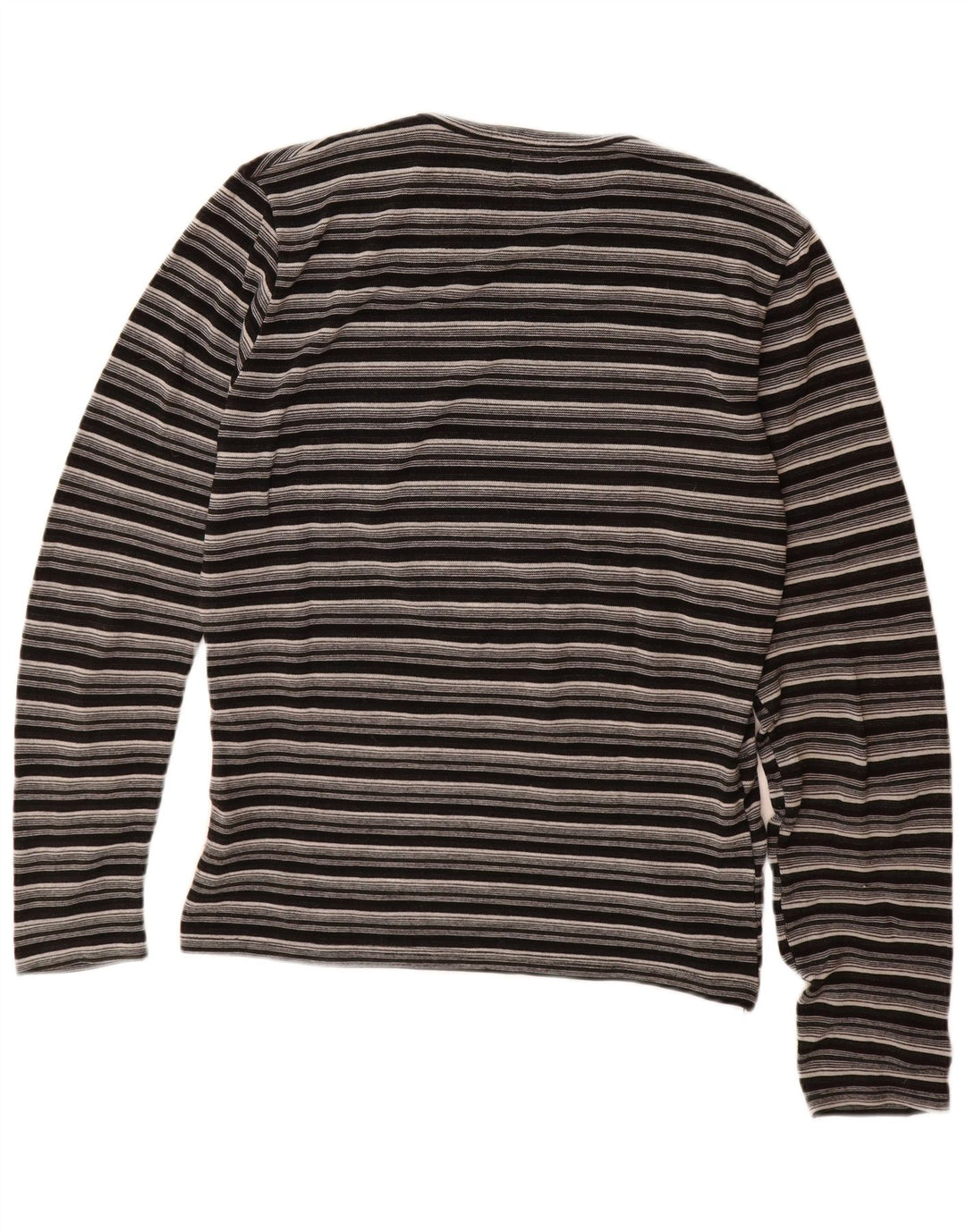 Energie Mens Graphic Top Long Sleeve Large Black Striped Acrylic