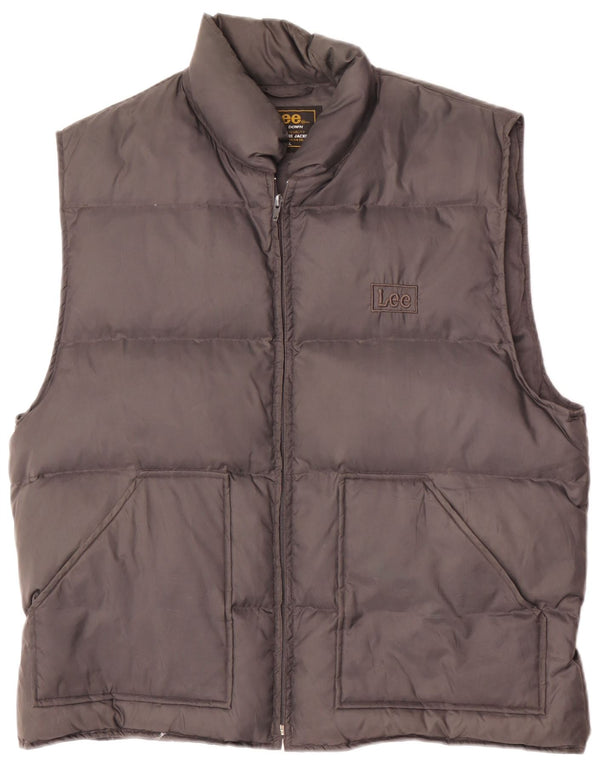 Lee Mens Padded Gilet UK 42 XL Grey Nylon