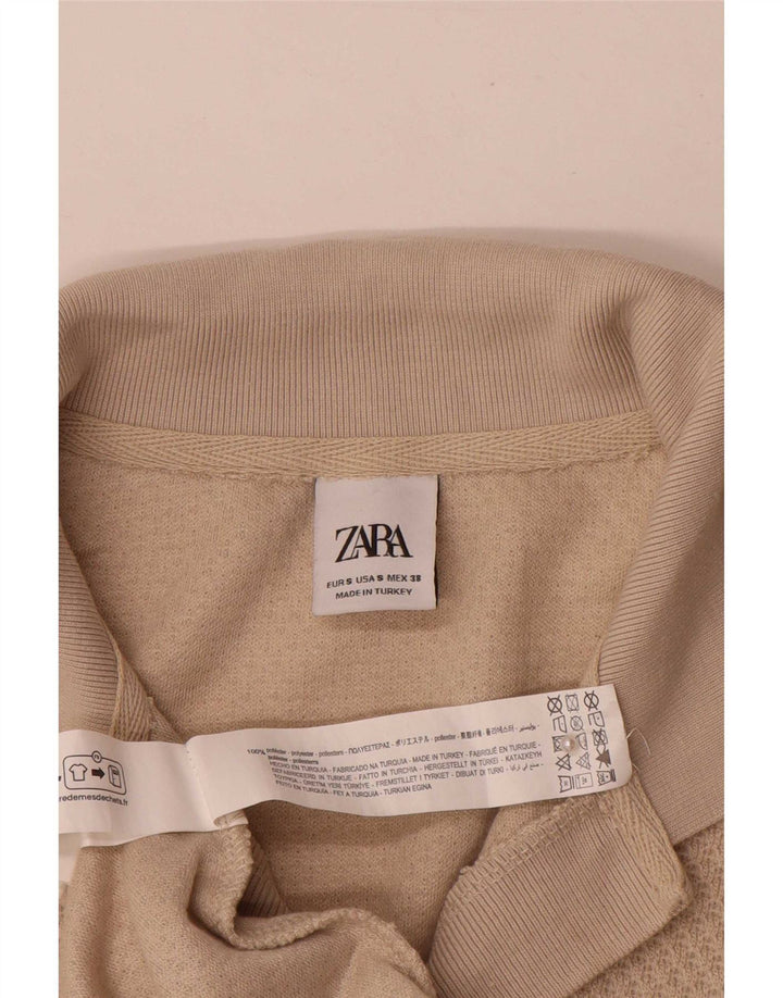 Zara Mens Short Sleeve Shirt Small Beige