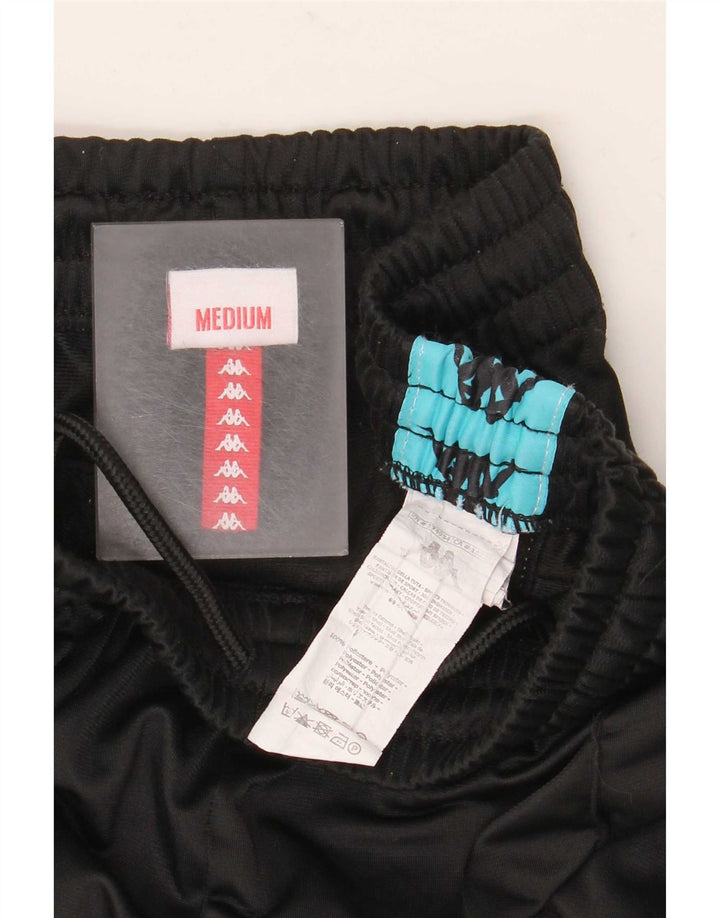 Kappa Mens Graphic Tracksuit Trousers Joggers Medium Black Colourblock
