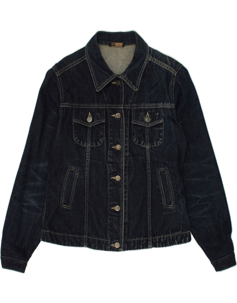 VINTAGE Womens Denim Jacket UK 18 XL Navy Blue Cotton | Vintage Vintage | Thrift | Second-Hand Vintage | Used Clothing | Messina Hembry 