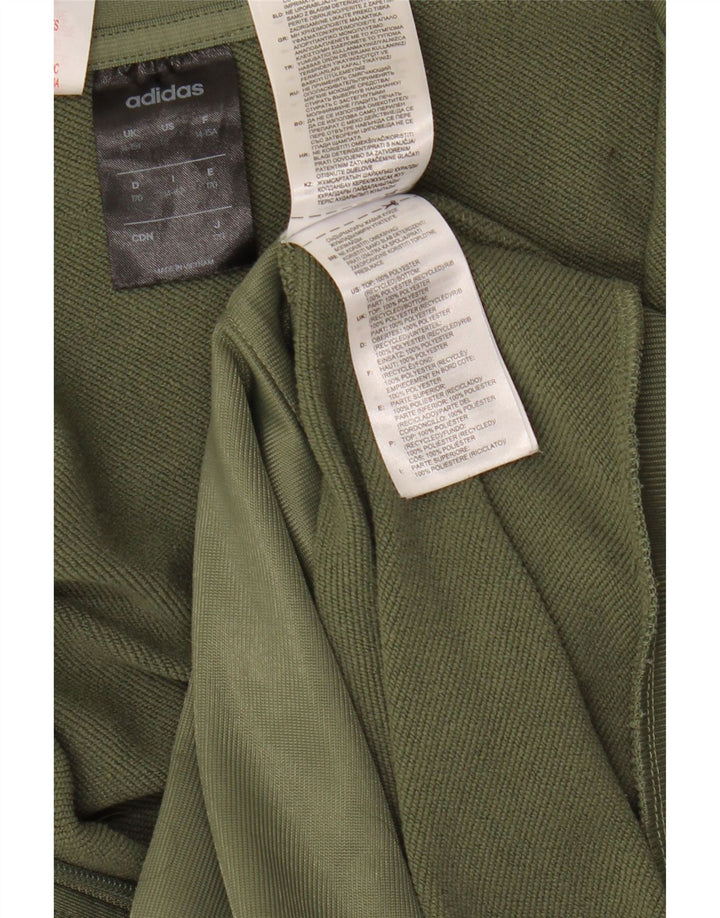 ADIDAS Boys Graphic Tracksuit Top Jacket 14-15 Years Green Polyester