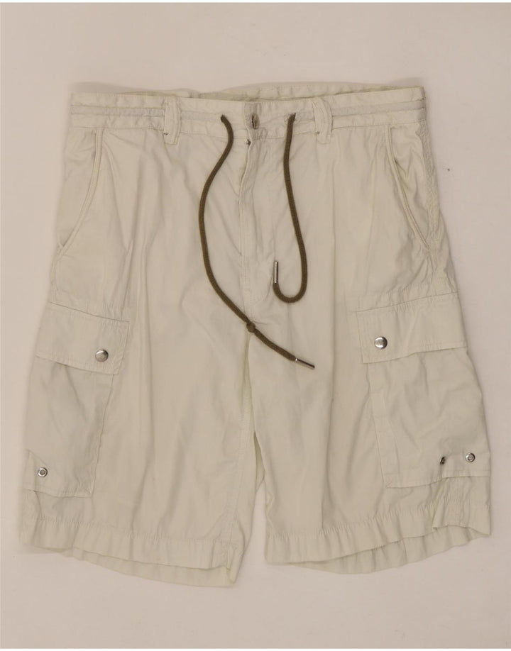 Diesel Mens Cargo Shorts W30 Medium Off White Cotton