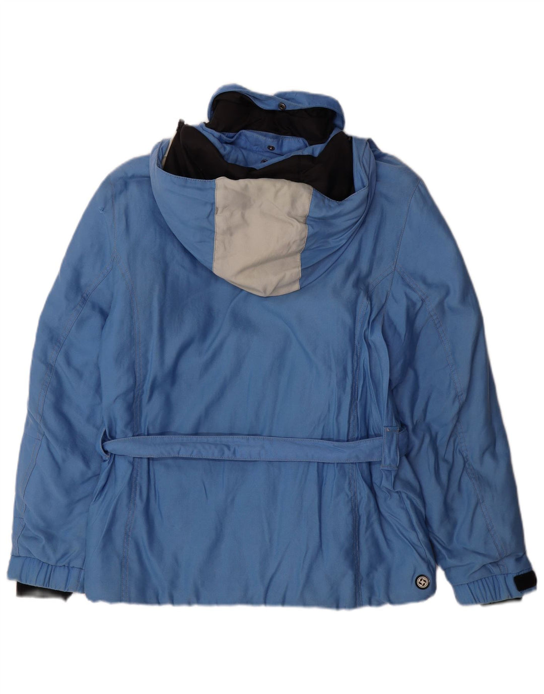 Colmar Womens Hooded Ski Jacket IT 44 Medium Blue Colourblock