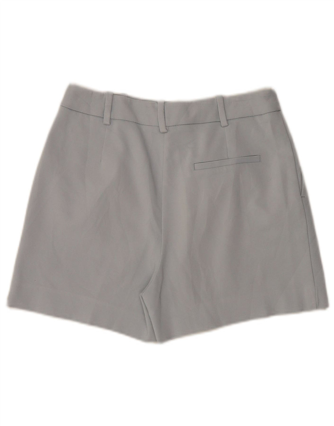 Zara Womens High Waist Chino Shorts Medium W28 Blue Cotton