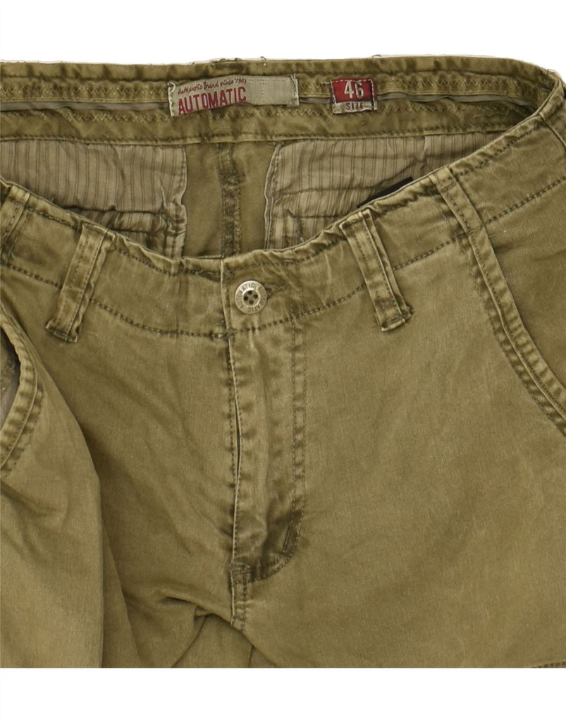 VINTAGE Mens Straight Cargo Trousers IT 46 Small W29 L33 Khaki Cotton Vintage Vintage and Second-Hand Vintage from Messina Hembry 