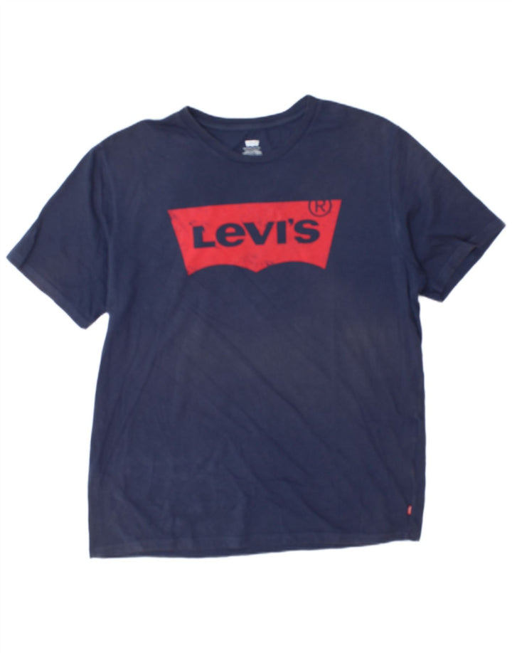 Levi's Mens Graphic T-Shirt Top XL Navy Blue
