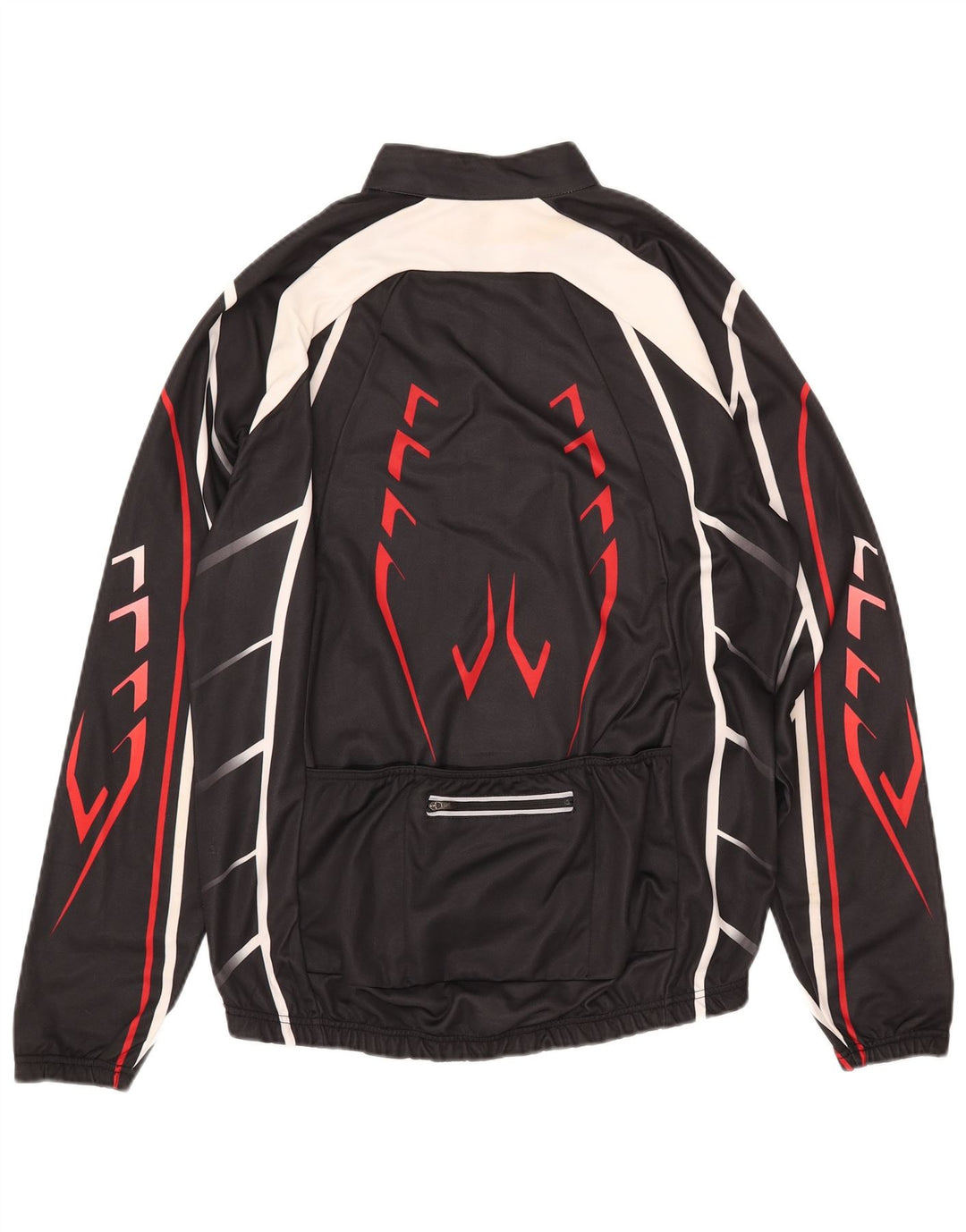 CRANE Mens Zip Neck Pullover Tracksuit Top IT 52 Large Black Geometric