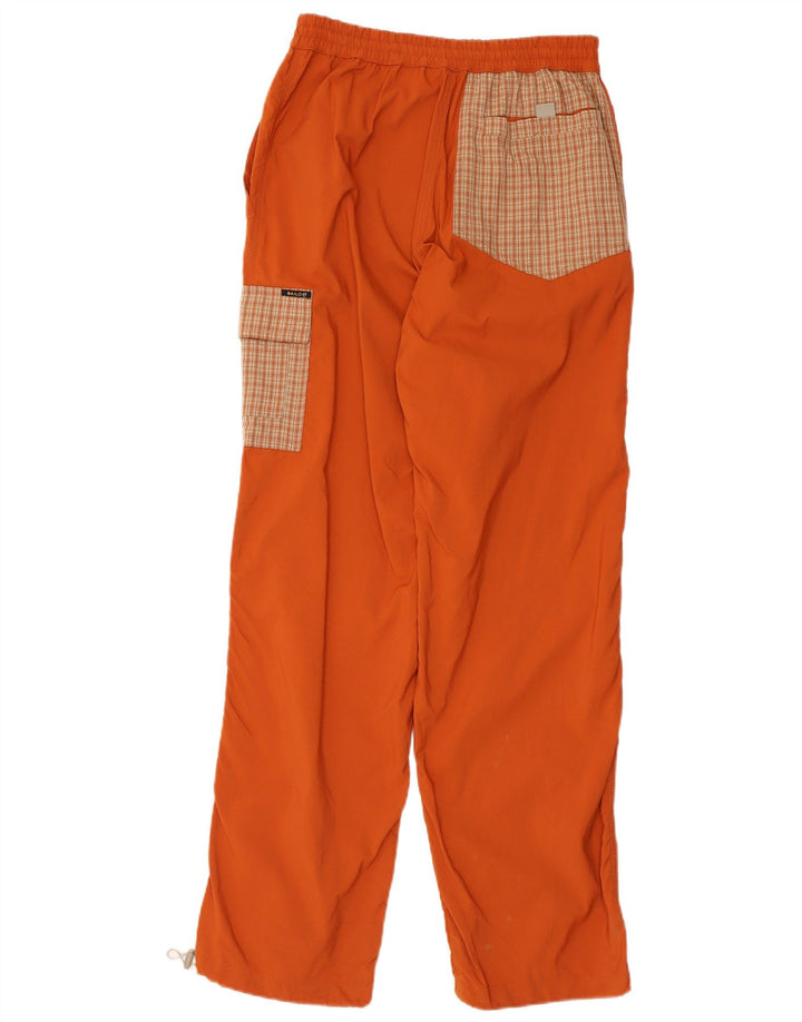 Bailo Mens Cargo Tracksuit Trousers Small Orange Colourblock Polyester