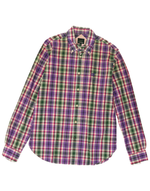 Henry Cottons Mens Shirt Size 39 Medium Multicoloured Check Cotton