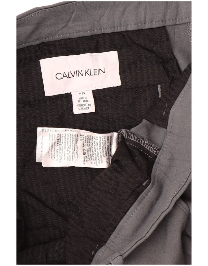 Calvin Klein Mens Chino Shorts W33 Medium  Grey Cotton
