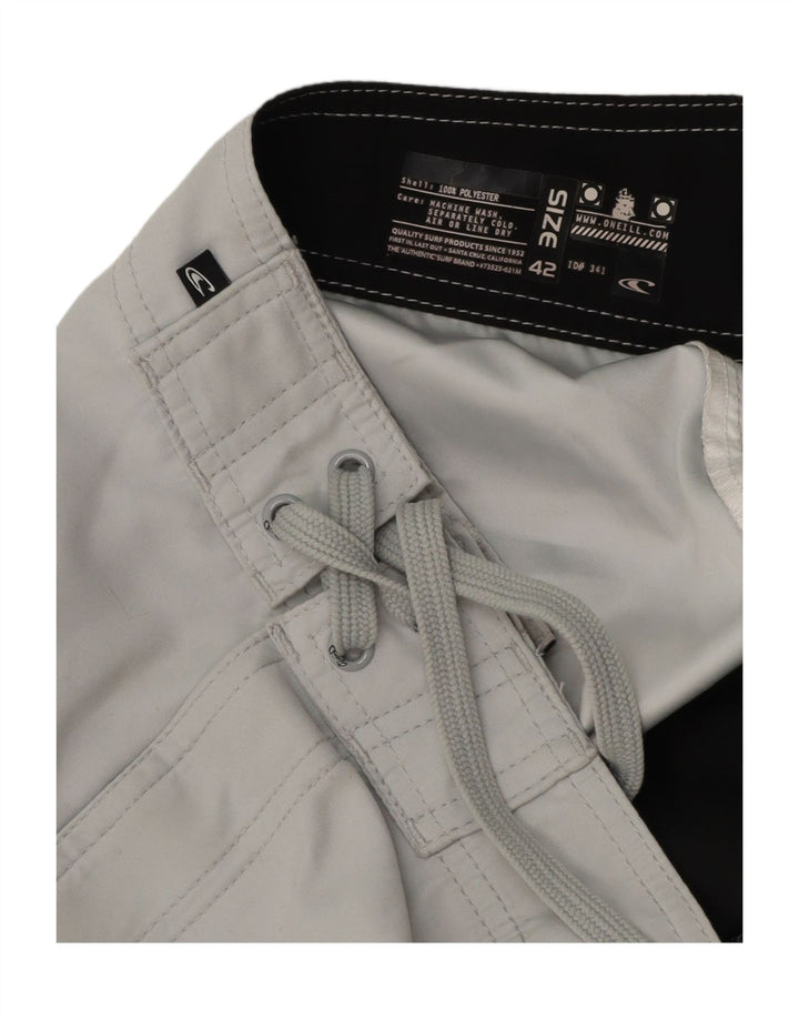 O'NEILL Mens Graphic Swimming Shorts 2XL  Grey Colourblock Polyester