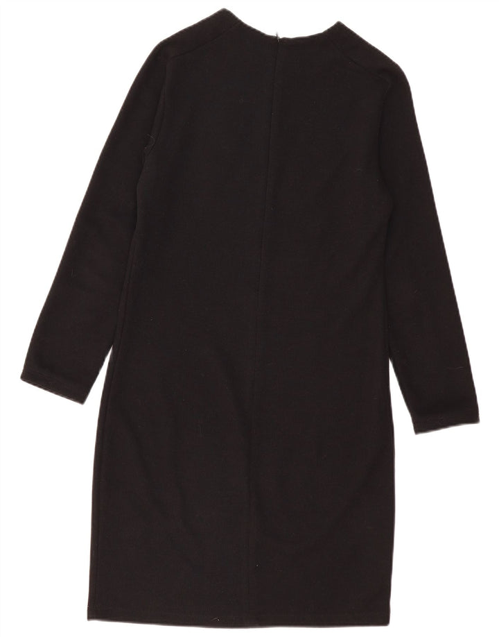Zara Womens Jumper Dress UK 14 Large Black