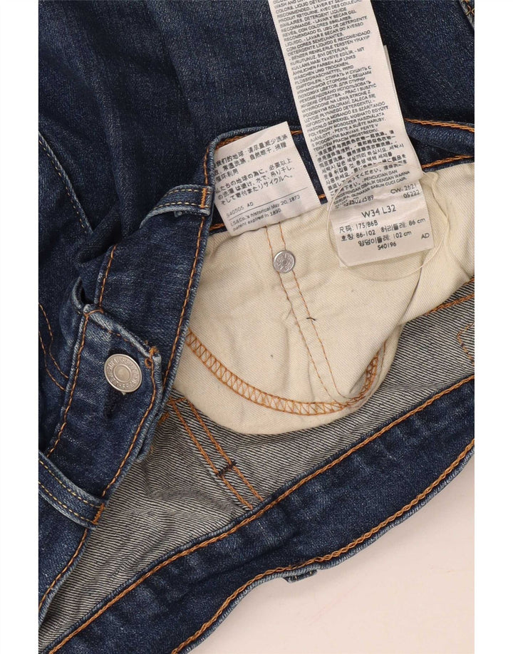 Levi's Mens 511 Slim Jeans W34 L32 Blue Cotton