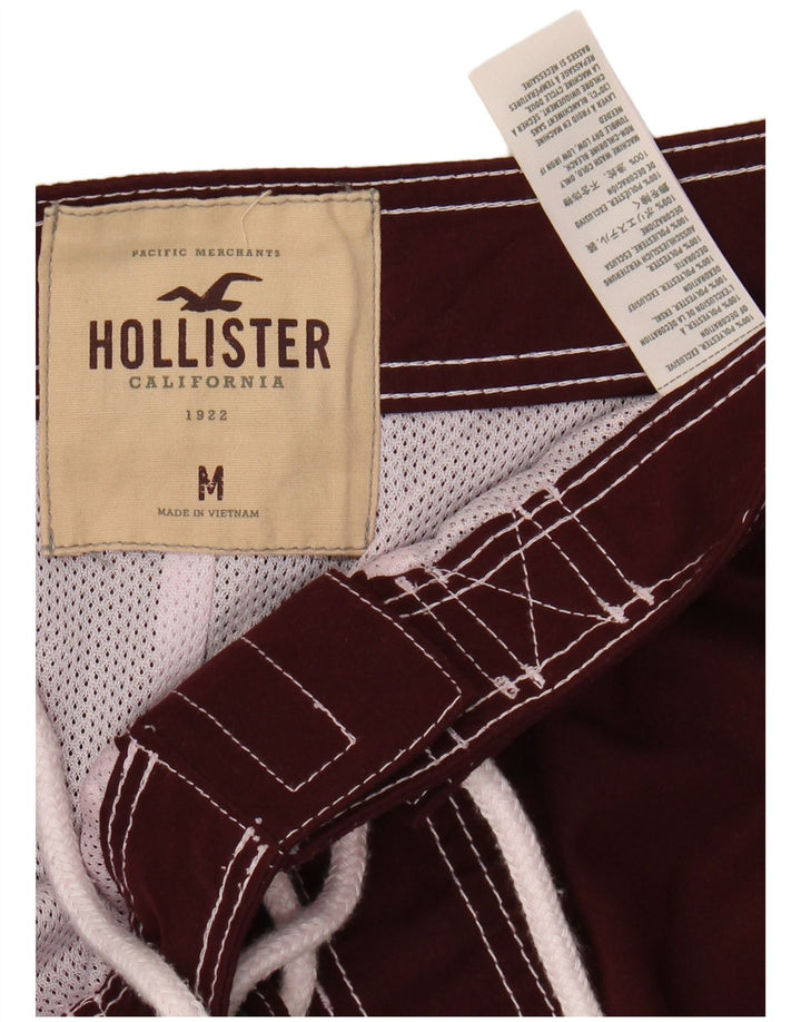 HOLLISTER Mens Swimming Shorts Medium  Burgundy Polyester