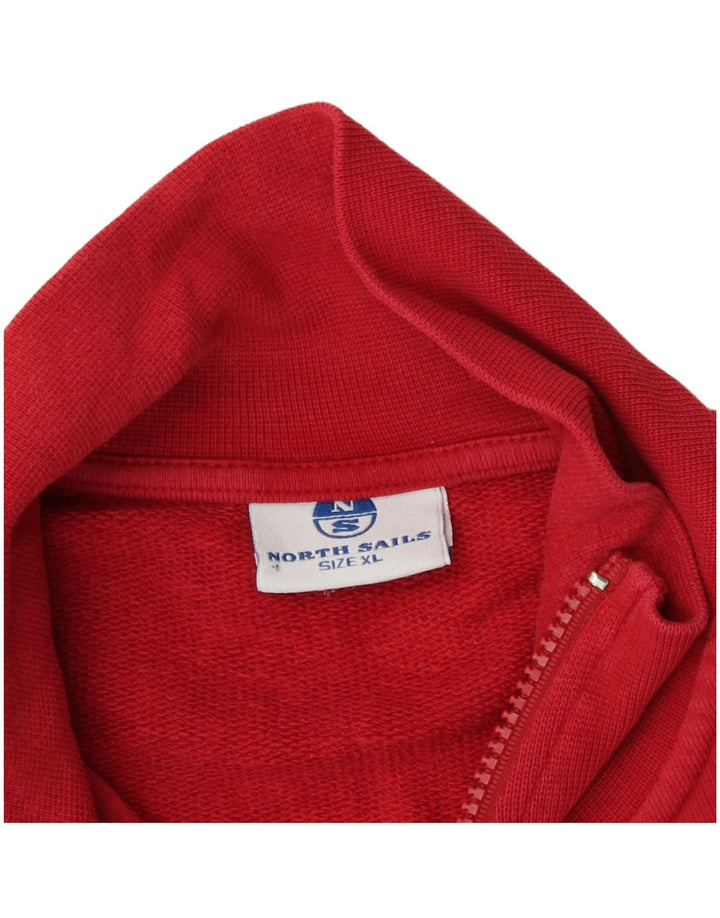 North Sails Mens Tracksuit Top Jacket XL Red Cotton