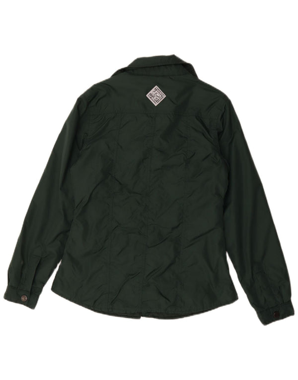 TUCANO URBANO Womens Oversized Bomber Jacket UK 6 XS Green Nylon