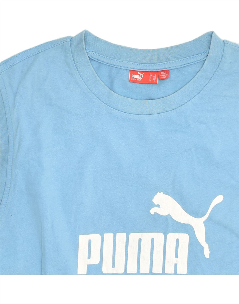 PUMA Mens Graphic Vest Top XL Blue | Vintage Puma | Thrift | Second-Hand Puma | Used Clothing | Messina Hembry 