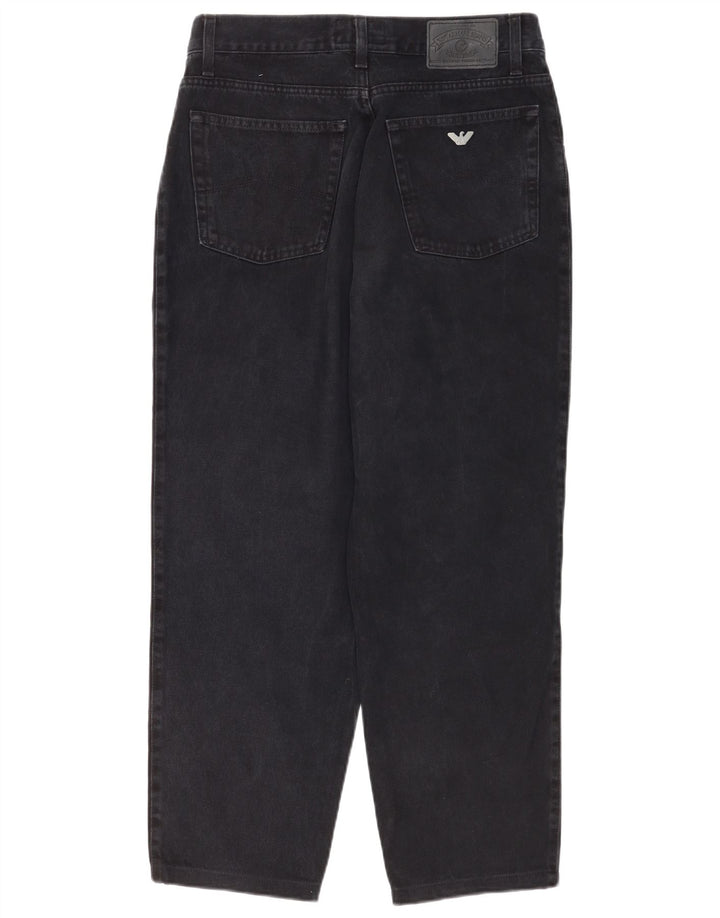 Armani Womens Tapered Jeans W30 L28 Black Cotton