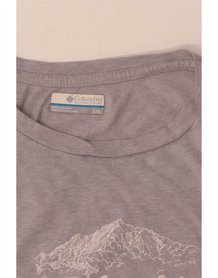 Columbia Mens Graphic T-Shirt Top Large Grey