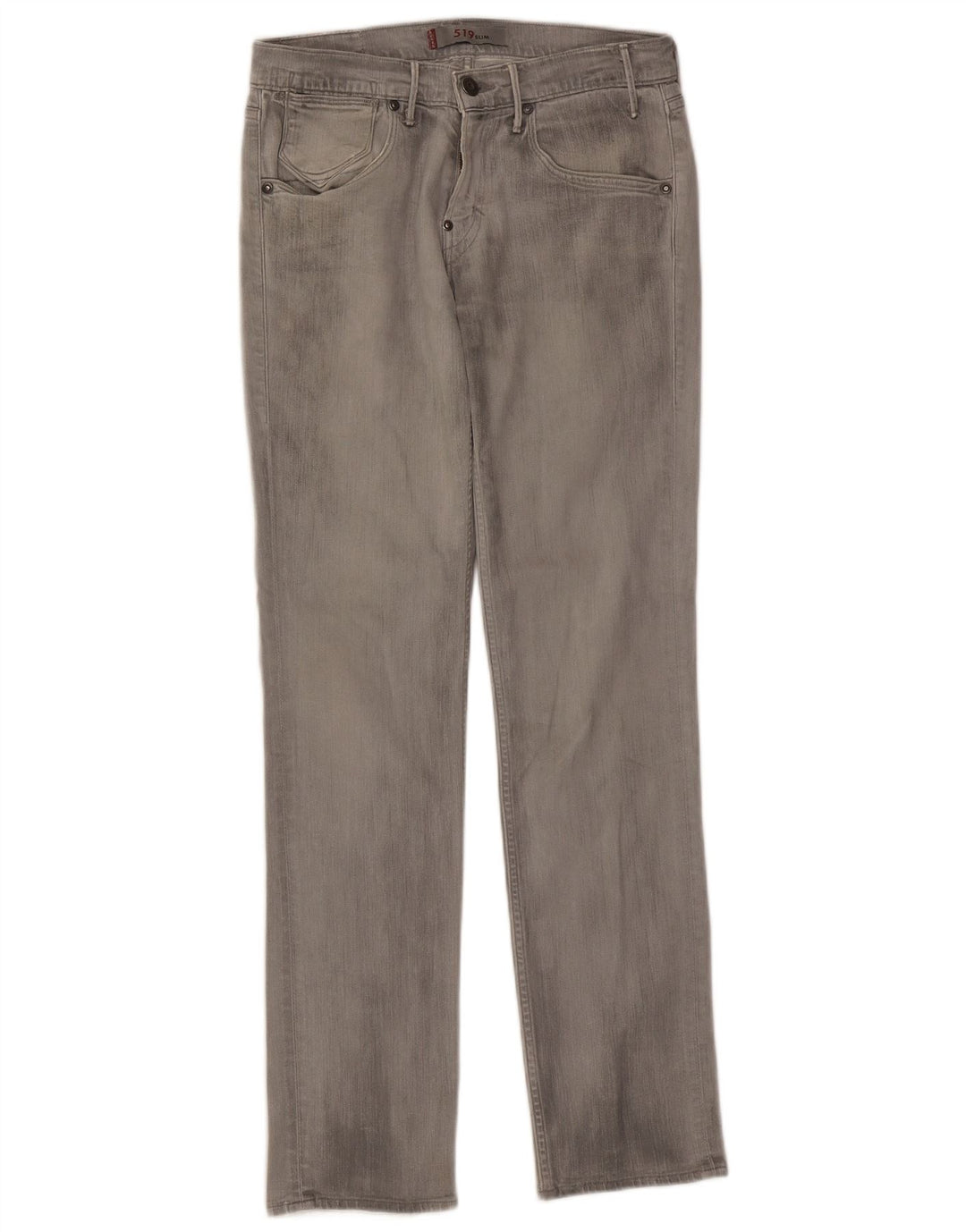 Levi's Womens 519 Slim Jeans W30 L32 Grey Cotton