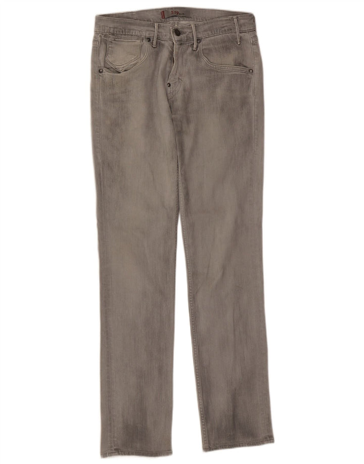 Levi's Womens 519 Slim Jeans W30 L32 Grey Cotton