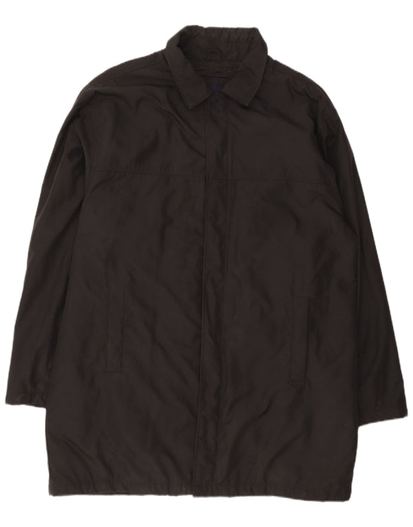 Ben Sherman Mens Overcoat UK 44 2XL Black Polyester