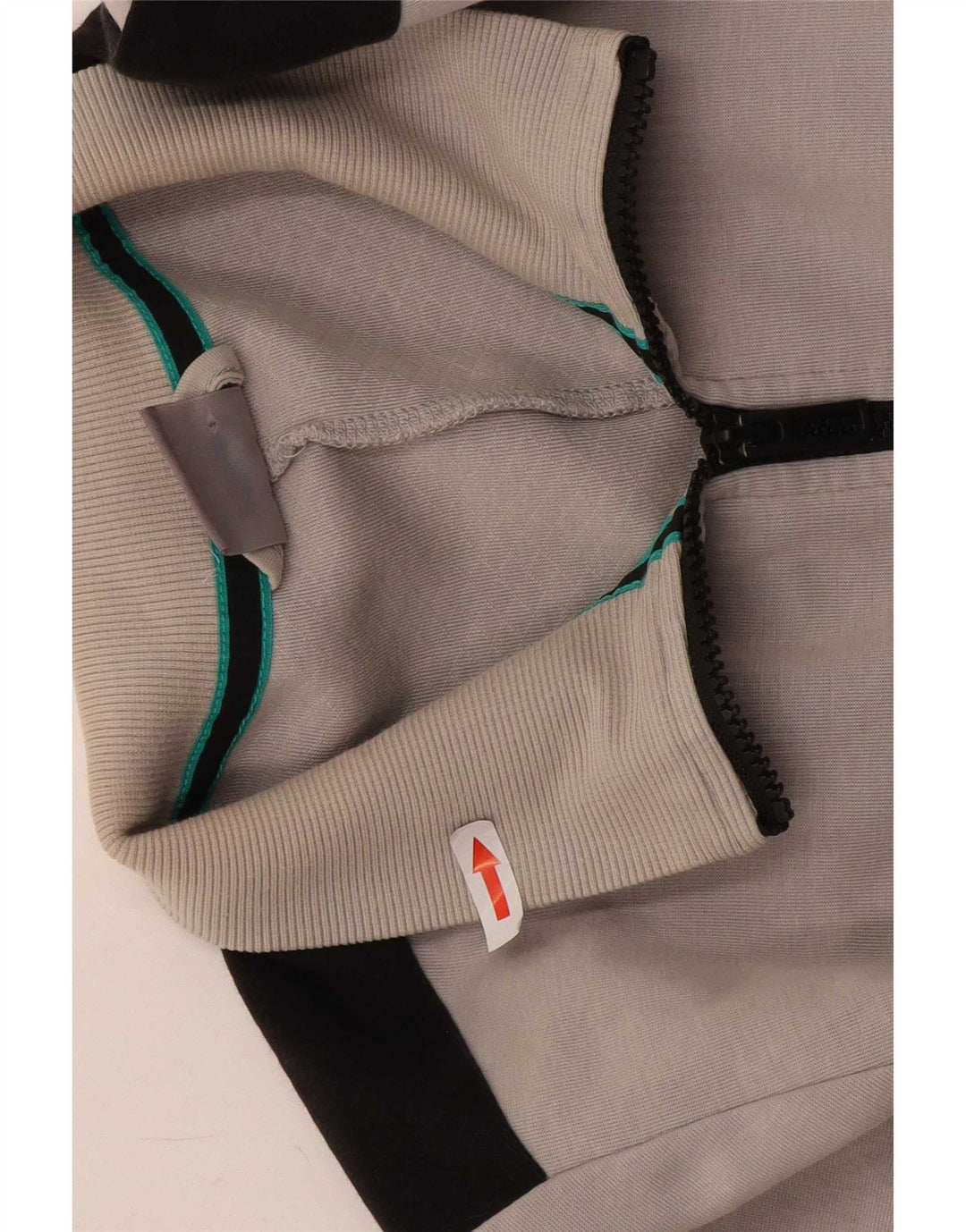 Puma Womens Tracksuit Top Jacket UK 16 Large Grey Colourblock Cotton