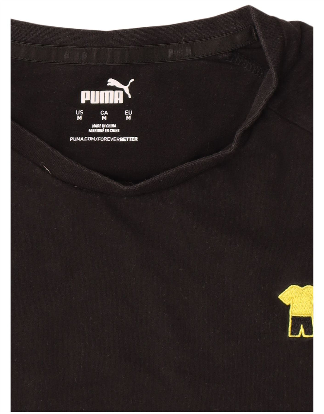 Puma Mens T-Shirt Top Medium Black