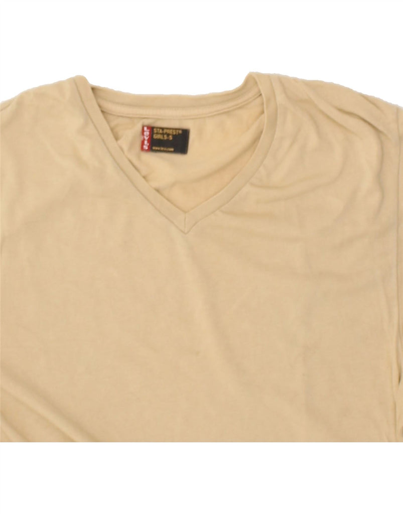 LEVI'S Womens T-Shirt Top UK 8 Small Beige | Vintage Levi's | Thrift | Second-Hand Levi's | Used Clothing | Messina Hembry 