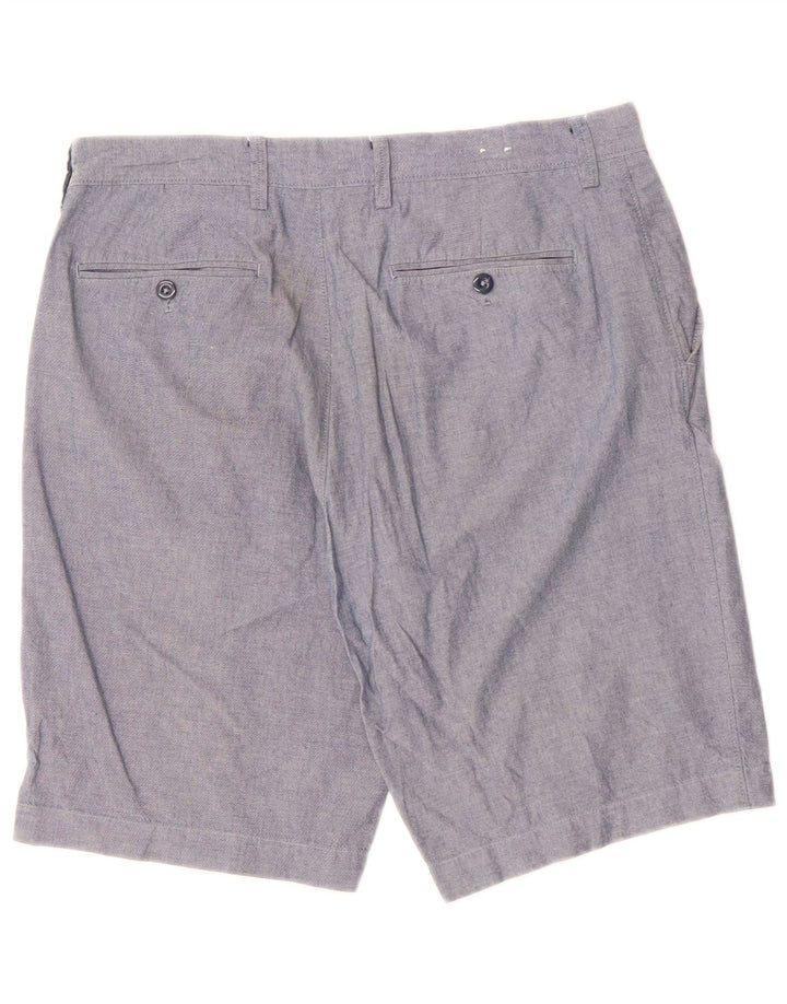 J. CREW Mens Chino Shorts W33 Medium Blue Cotton