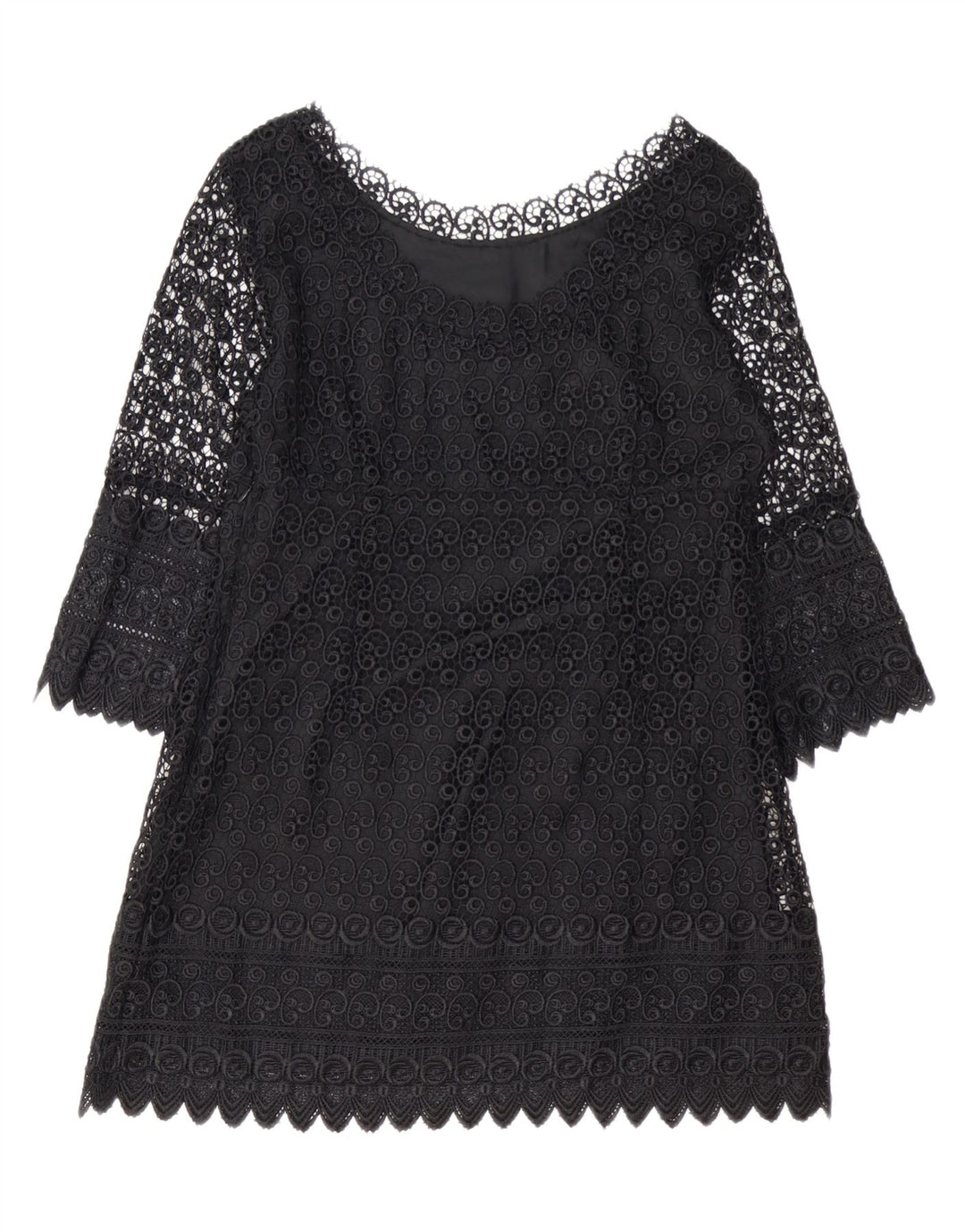 PRINCIPLES Womens Petite 3/4 Sleeve Sheath Dress UK 14 Medium  Black
