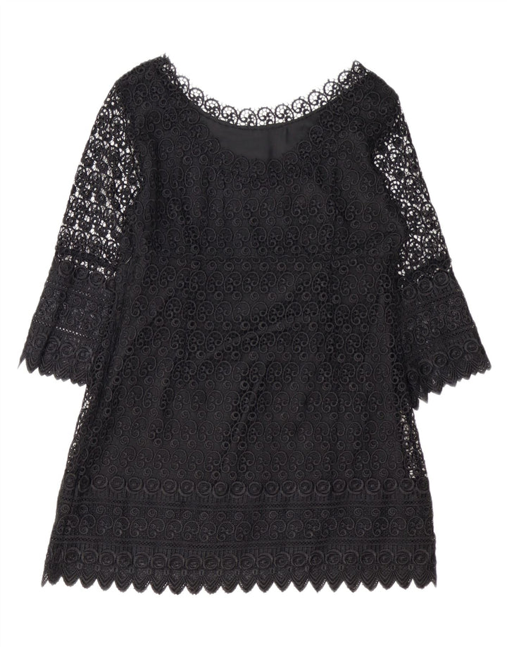 PRINCIPLES Womens Petite 3/4 Sleeve Sheath Dress UK 14 Medium  Black