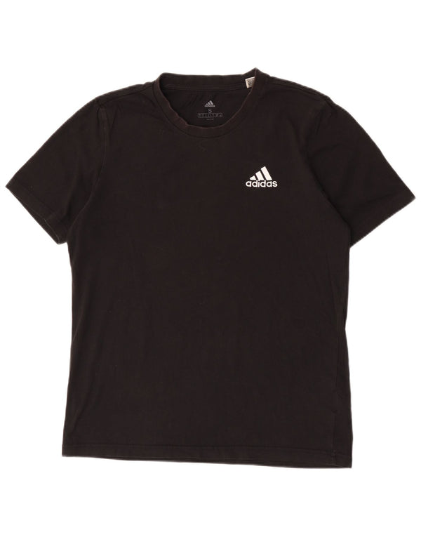 Adidas Mens T-Shirt Top Small Black Cotton