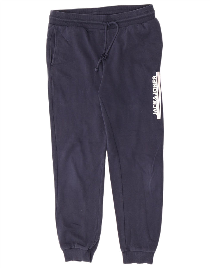 Jack & Jones Mens Graphic Tracksuit Trousers Joggers Medium Navy Blue
