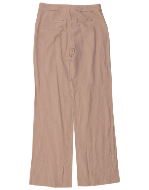 Zara Womens Wide Leg Casual Trousers Medium W28 L35 Pink Viscose