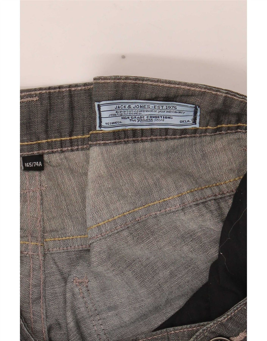 Jack & Jones Mens Distressed Straight Jeans W30 L29 Grey