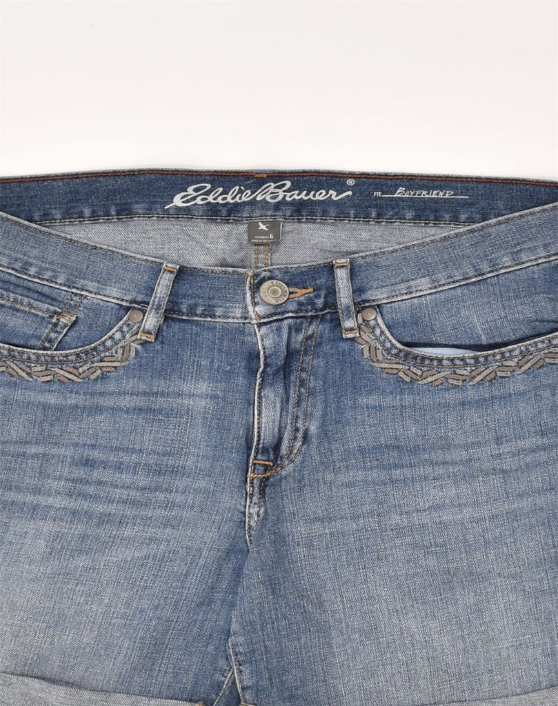 EDDIE BAUER Womens Boyfriend Denim Shorts US 6 Medium W30 Blue Cotton | Vintage Eddie Bauer | Thrift | Second-Hand Eddie Bauer | Used Clothing | Messina Hembry 