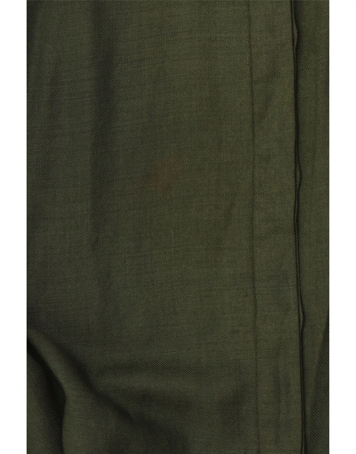 PANCALDI & B Womens Military Shirt Blouse UK 14 Medium Green Colourblock