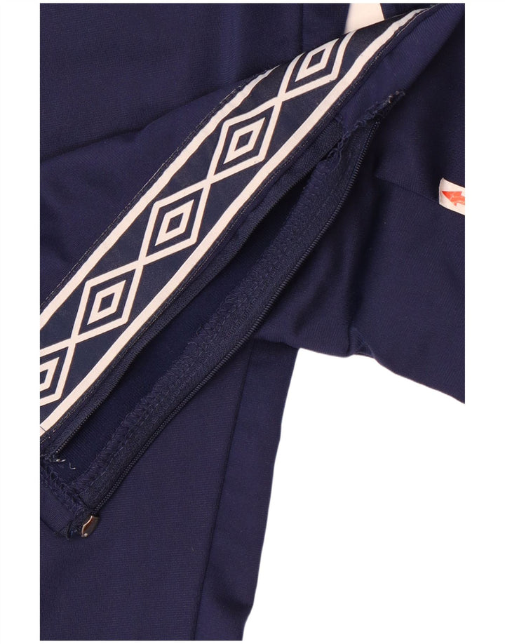 Umbro Mens Graphic Tracksuit Trousers Large  Navy Blue Polyester