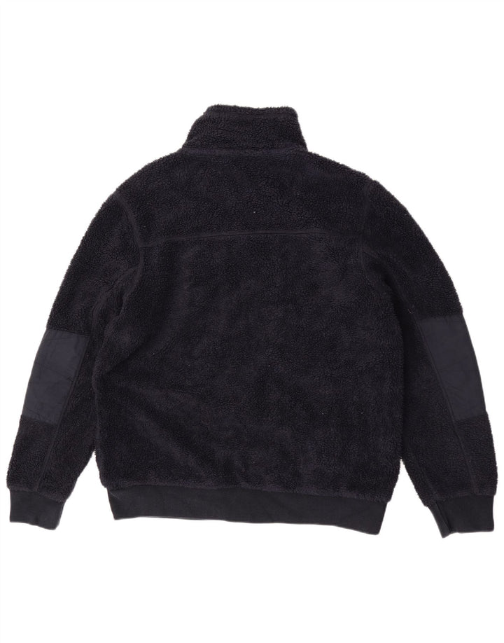 Fat Face Mens Fleece Jacket UK 38 Medium Navy Blue Polyester