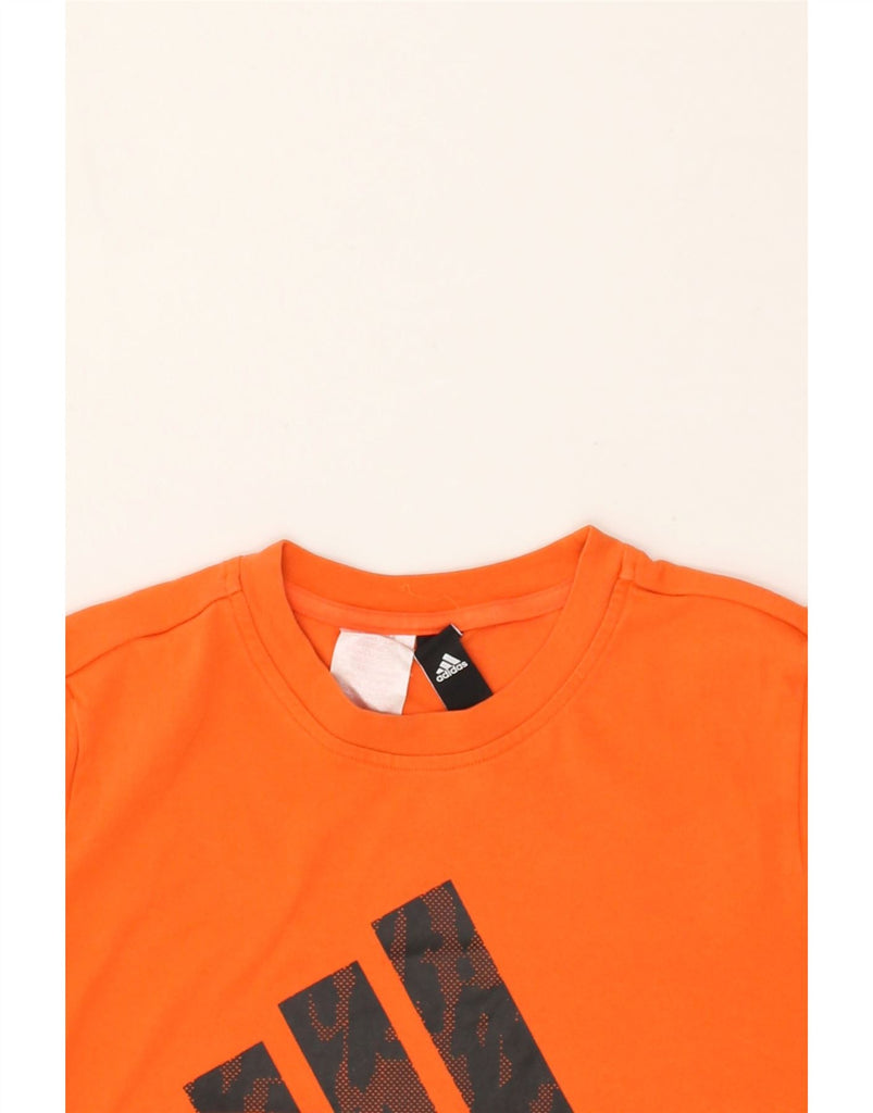 ADIDAS Boys Graphic T-Shirt Top 13-14 Years Orange Cotton | Vintage Adidas | Thrift | Second-Hand Adidas | Used Clothing | Messina Hembry 