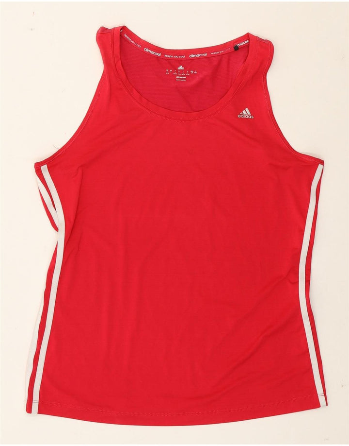 Adidas Womens Climacool Vest Top UK 16/18 Large Pink Polyester