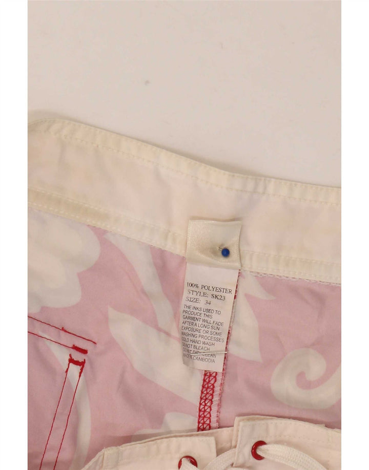 Sundek Mens Swimming Shorts Large Red Floral Polyester