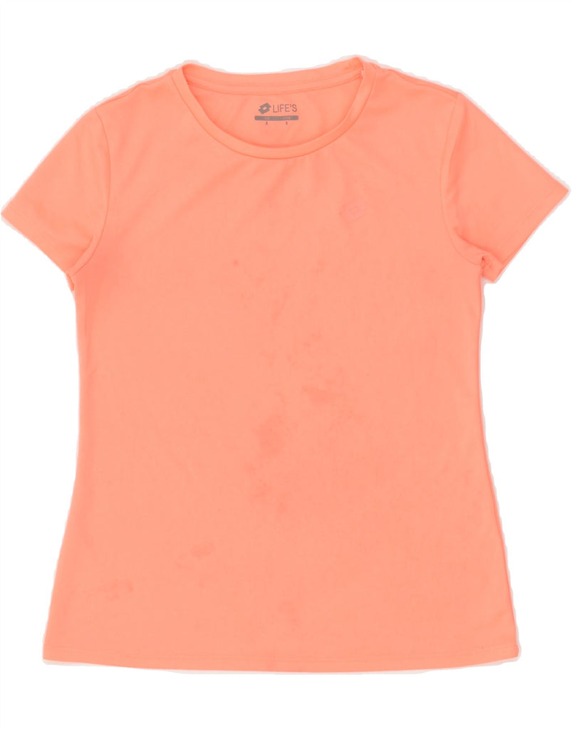 LOTTO Womens T-Shirt Top UK 10 Small Orange | Vintage Lotto | Thrift | Second-Hand Lotto | Used Clothing | Messina Hembry 