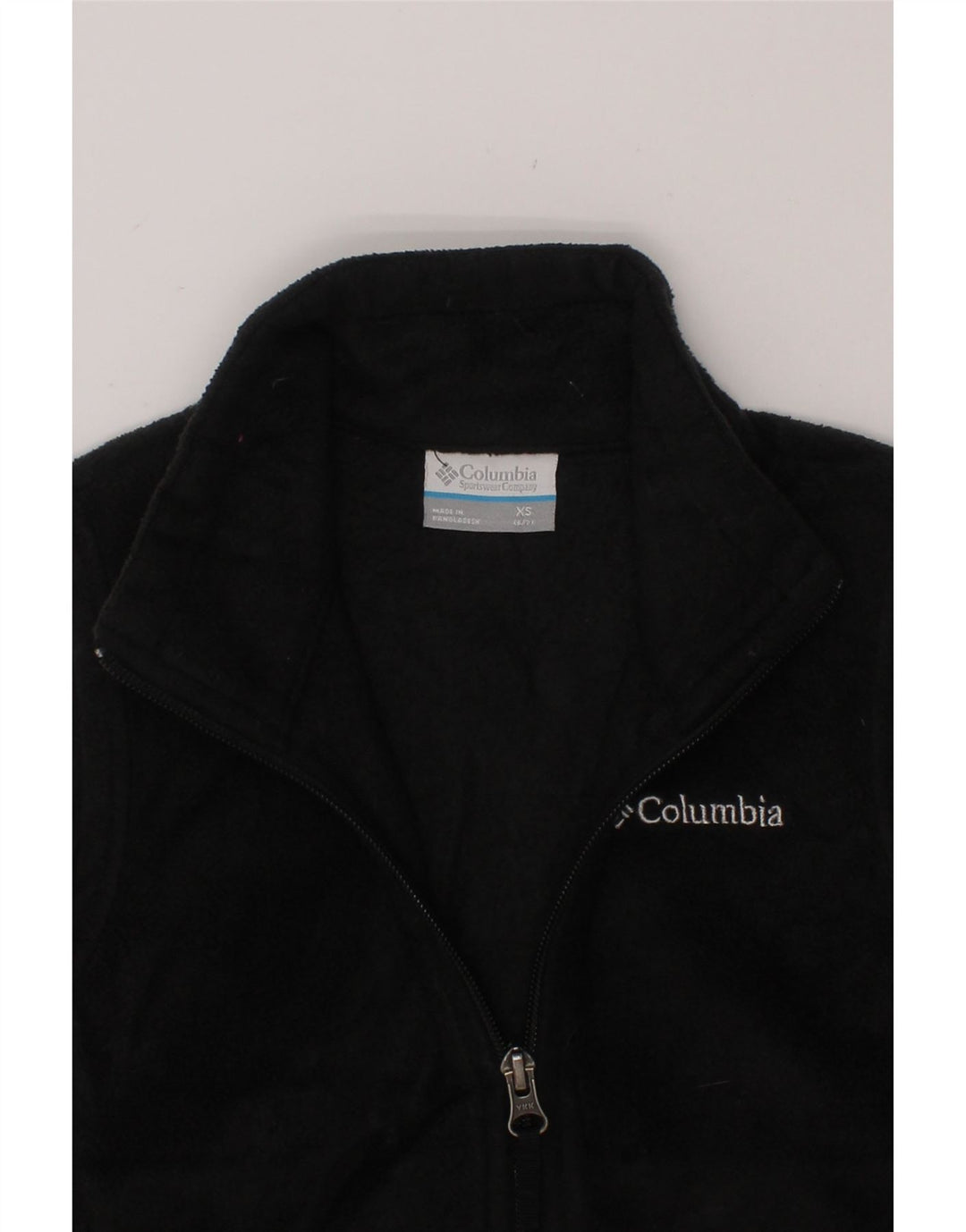 COLUMBIA Boys Fleece Gilet 6-7 Years XS Black Polyester Vintage Columbia and Second-Hand Columbia from Messina Hembry 