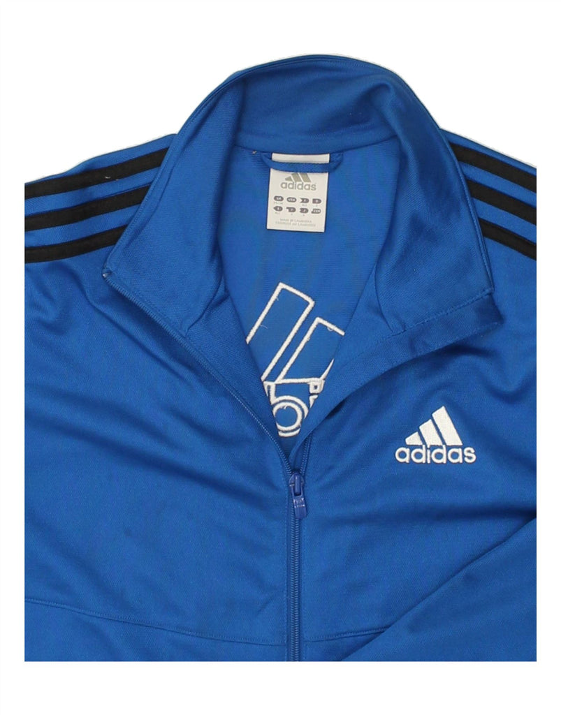 ADIDAS Mens Graphic Tracksuit Top Jacket UK 34/36 Small Blue Polyester | Vintage Adidas | Thrift | Second-Hand Adidas | Used Clothing | Messina Hembry 